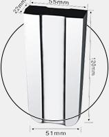 Moule inox à bords arrondis pour crème glacée sur bâtonnets